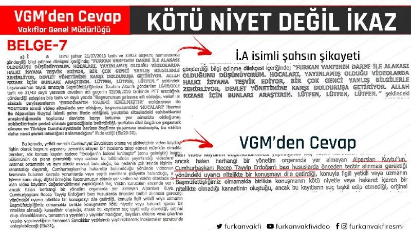Şikâyet edilen konuşmaların suç teşkil ettiği iddiası