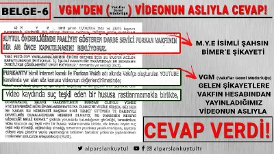 Vakıflar Genel Müdürlüğü teftiş raporunun, vakfın kanalındaki video kaydında suç teşkil eden bir hususa rastlanmadığını yazan bölümünün taraması